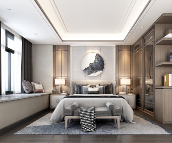 New Chinese Style Bedroom-ID:952669795