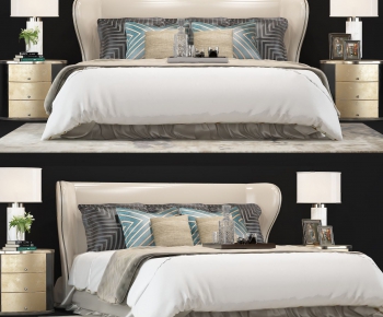 Modern Double Bed-ID:284788731