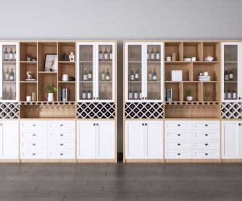 Nordic Style Wine Cabinet-ID:406310557