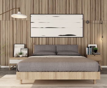 Nordic Style Double Bed-ID:264539215
