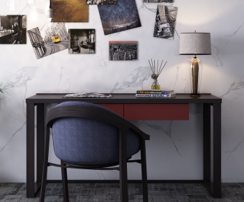 Modern Computer Desk And Chair-ID:299911933