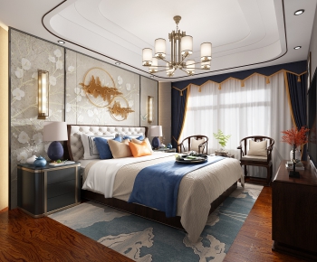 New Chinese Style Bedroom-ID:936613926