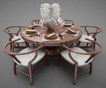 New Chinese Style Dining Table And Chairs-ID:663289868