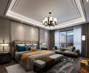 New Chinese Style Bedroom-ID:469507941