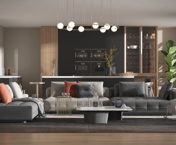 Modern A Living Room-ID:440260654