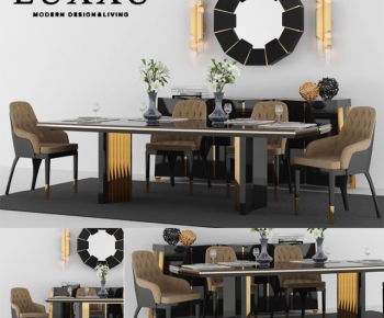 Post Modern Style Dining Table And Chairs-ID:493707257