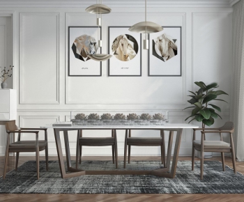 Nordic Style Dining Table And Chairs-ID:810155859