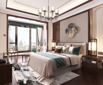 New Chinese Style Bedroom-ID:546459996