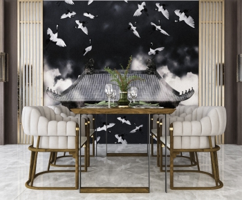 New Chinese Style Dining Table And Chairs-ID:709243455
