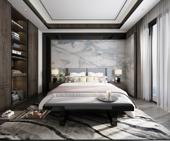 New Chinese Style Bedroom-ID:861115673
