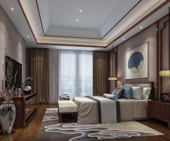New Chinese Style Bedroom-ID:775613556