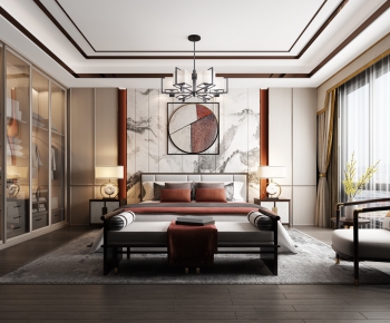 New Chinese Style Bedroom-ID:726356843
