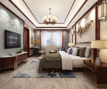 New Chinese Style Bedroom-ID:471317946