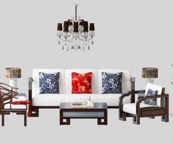 New Chinese Style Sofa Combination-ID:611053873
