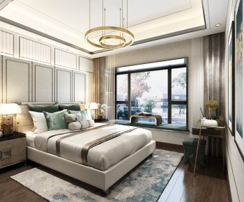 New Chinese Style Bedroom-ID:539013654