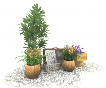 Modern Potted Green Plant-ID:849218233