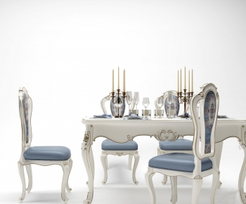 European Style Dining Table And Chairs-ID:438483294