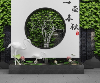 New Chinese Style Garden Landscape-ID:688791239
