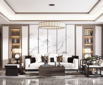 New Chinese Style A Living Room-ID:415655732