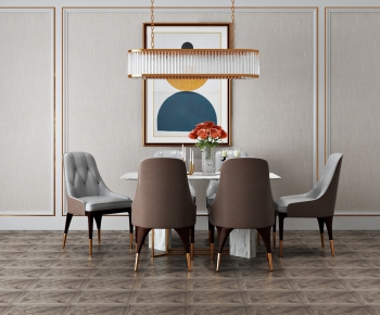Post Modern Style Dining Table And Chairs-ID:703408369