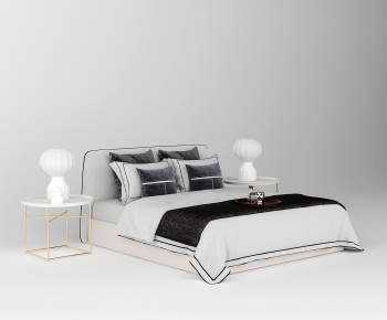 Modern Double Bed-ID:378253251