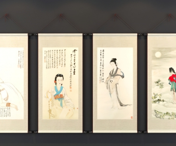 中式卷轴装饰画-ID:574128843