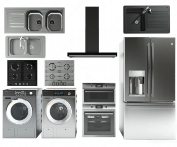 现代家电冰箱洗衣机厨具洗菜盆煤汽灶组合-ID:916266596
