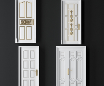 European Style Solid Wood Door-ID:393294884