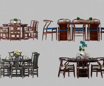 新中式餐桌椅组合-ID:747930616