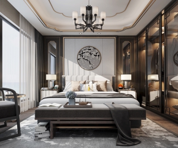 New Chinese Style Bedroom-ID:953274672