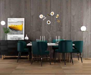 Post Modern Style Dining Table And Chairs-ID:118446499