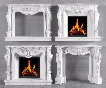 Simple European Style Fireplace-ID:195808523