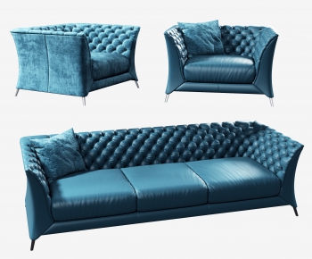 Simple European Style Three-seat Sofa-ID:439295323