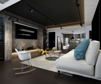 Industrial Style A Living Room-ID:378418937