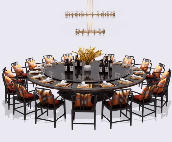 New Chinese Style Dining Table And Chairs-ID:509293872