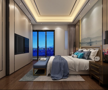 New Chinese Style Bedroom-ID:899693483