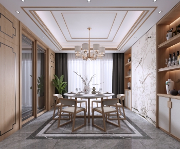 New Chinese Style Dining Room-ID:470737667