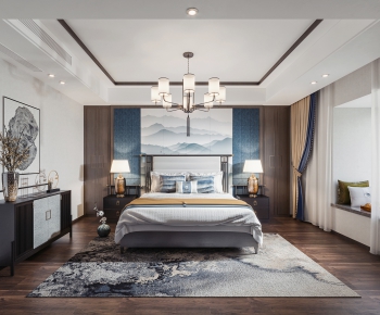 New Chinese Style Bedroom-ID:262301669