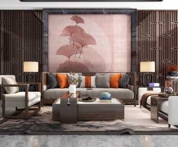 New Chinese Style Sofa Combination-ID:542247522