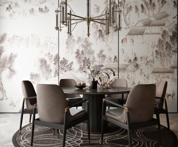 New Chinese Style Dining Table And Chairs-ID:543230555