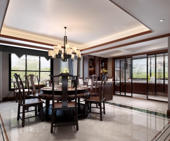 New Chinese Style Dining Room-ID:913369989