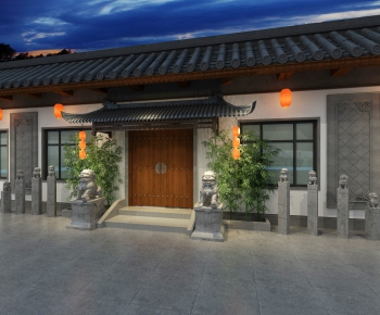 New Chinese Style Facade Element-ID:332282838