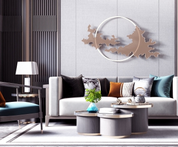 New Chinese Style Sofa Combination-ID:600673445