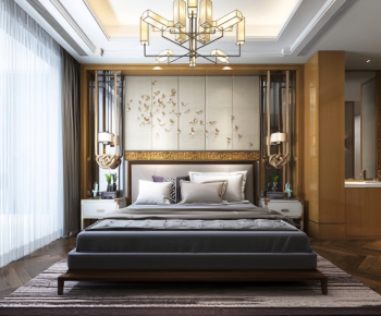 New Chinese Style Bedroom-ID:910004232
