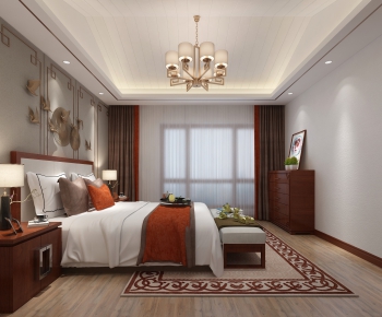 New Chinese Style Bedroom-ID:152338431