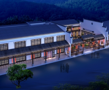 New Chinese Style Building Appearance-ID:746734673