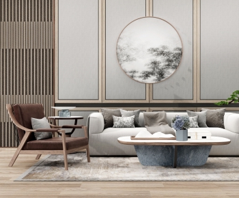 New Chinese Style Sofa Combination-ID:160554457