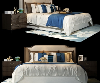 New Chinese Style Double Bed-ID:456277171