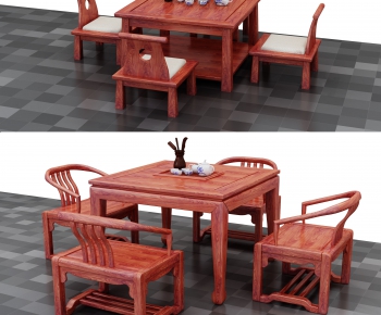 Chinese Style Tea Tables And Chairs-ID:251600167
