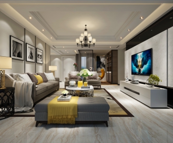 Modern A Living Room-ID:474647659